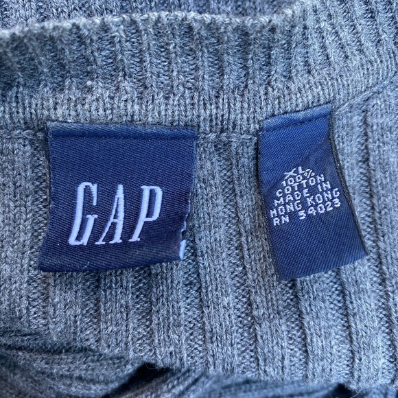 GAP‎ Ribbed Cotton Sweater Gray - Picture 5 of 8